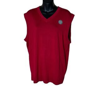 Daniel cremieux men’s cherry red 100% merino wool  sweater vest large new